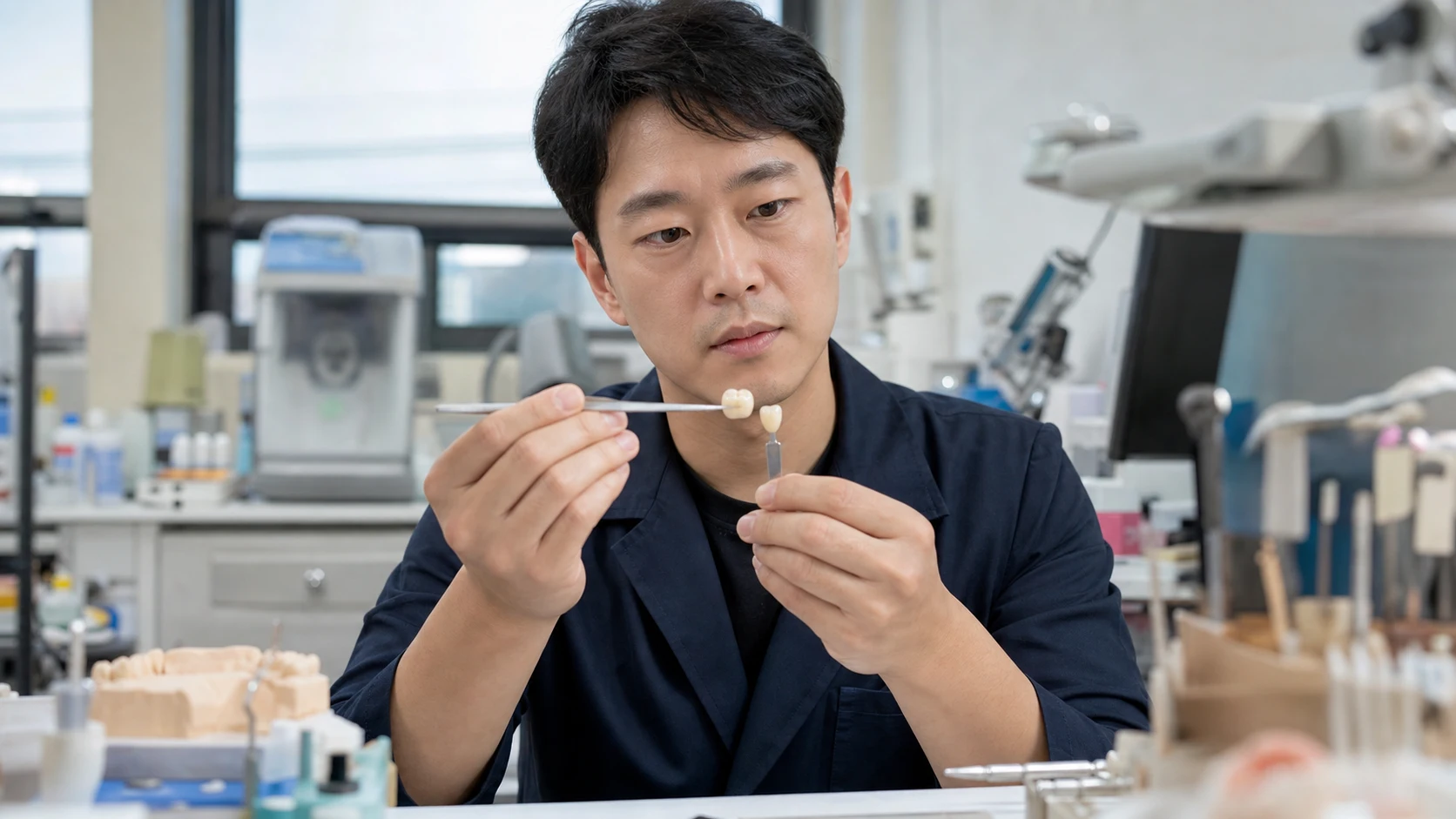 어금니 PFM 크라운 가격 치료 과정과 재료 확인 장면